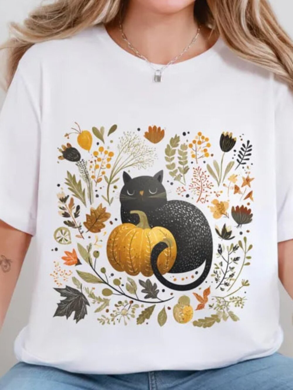 Cute Cat Pumpkin Shirt, Halloween Cat Tee, Cat Lover Gift Shirt